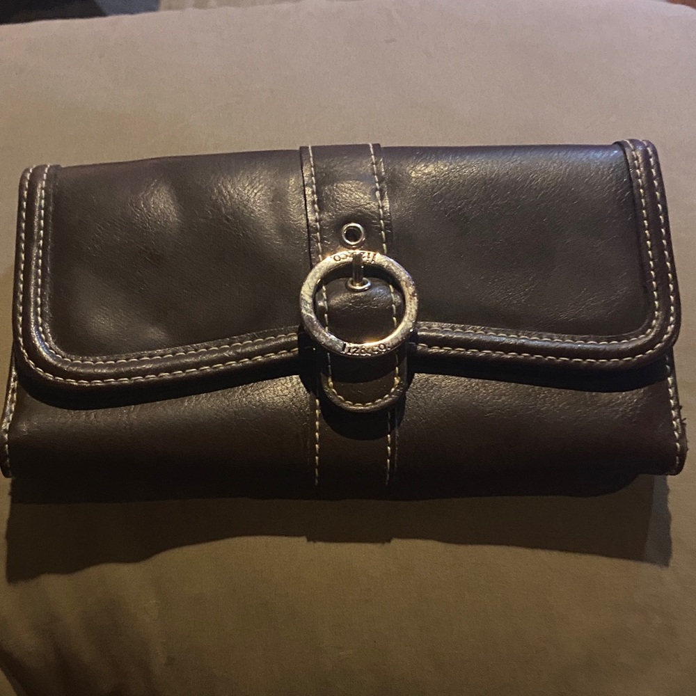 Liz & Co. Dark Brown Leather Wallet